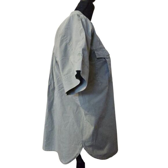 J. Crew Size 8 Boxy Shirt Button Up Forest Safari Green Earthy Preppy - Picture 3 of 7